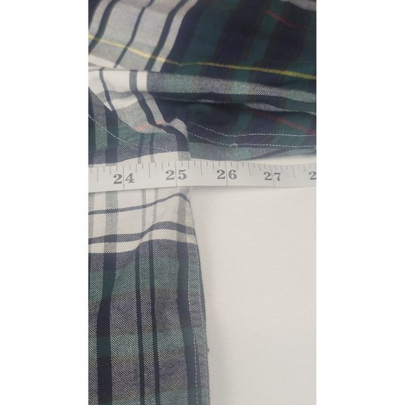 Vtg Tommy Hilfiger Button-Up Dress Shirt Men's Large Green Plaid Long‎ Sleeve - Picture 5 of 6